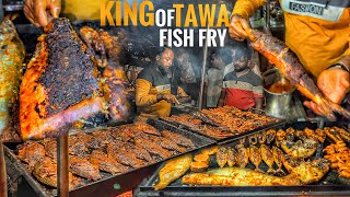 Bengaluru Most Famous Tawa Fish Fry  Rajahuli Tawa Fish Fry  Indian Street Food [upl. by Htebezile]