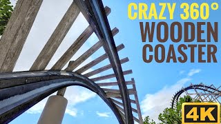 360 VR Video Crazy Wooden Coaster Simulator for Google Cardboard 360° 3D VR split screen SBS [upl. by Raffaello]