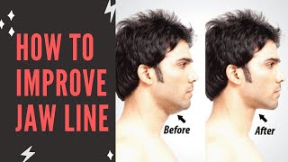 Jawline Transformation and Improvement  Natural Better Jawline in Days [upl. by Pollitt]