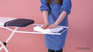 How to use the Brabantia ironing board linen rack  Brabantia [upl. by Airamak]