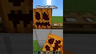 Minecraft bedrock logic minecraft short meme [upl. by Minni]