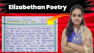 Elizabethan Poetry  Elizabethan poetry in English literature  Elizabethan poets and poetry [upl. by Delinda]