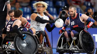 Team USA runs out of gas sloppy second half hands Japan wheelchair rugby gold in Paris  NBC Sports [upl. by Ahsetan]