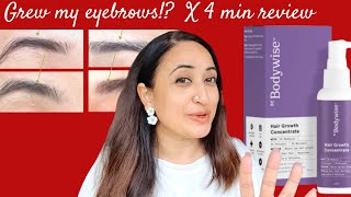 Bodywise Hair Growth ConcentrateSerum for Growing Eyebrows Fast Review and Live Results [upl. by Iew]