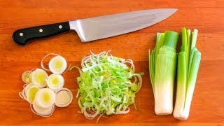 HowTo Clean and Cut Leeks [upl. by Tybalt]