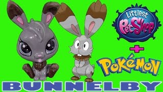 Custom BUNNELBY LPS  Pokemon Mashup Littlest Pet Shop [upl. by Arotahs]