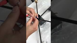 How to install Vintage chandelier 6LAMP E27 Metal ceiling lamp 70106307 [upl. by Helve845]