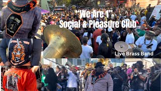 We Are 1Social amp Pleasure club New Orleans Secondline 1hr live brass band MardiGras Indians [upl. by Jyoti]