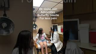 Butterfly needle for no pain blood draw in kid Dr Usha Jainblooddrawdrushajain butterflyneedle [upl. by Aneek]