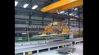 AVERMANN Palettenumlaufanlage mit Schalungsroboter  Pallet circulation system with shuttering robot [upl. by Erny]