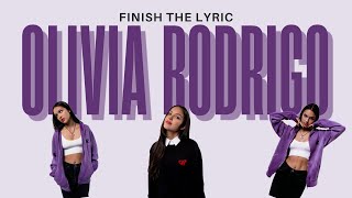 Olivia Rodrigo Finish the Lyrics Quiz [upl. by Ned]