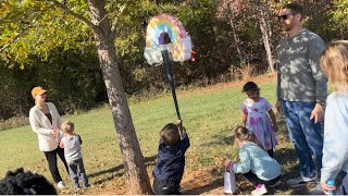 Rainbow 🌈 Piñata 🪅Hits Game on LIvy’s Birthday 🥳 Party 🎉  Very Hilarious 😂 Winner collects All [upl. by Leis]