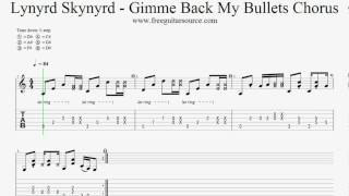 Lynyrd Skynyrd Gimme Back My Bullets Chorus Guitar Lesson [upl. by Lucrece]