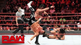 Seth Rollins vs Dolph Ziggler amp Drew McIntyre  1on2 Handicap Match Raw Aug 6 2018 [upl. by Kirre]