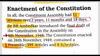 enactment of constitution  making of constitutionCONSTITUTIONAL DEVELOPMENT OF INDIA  polity🇮🇳 [upl. by Ameerahs312]