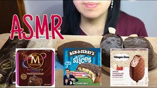 ASMR ICE CREAM BARS Magnum infinity ice cream bar Haagen DazsBen amp Jerry’sDessert Eating Sounds [upl. by Anires]