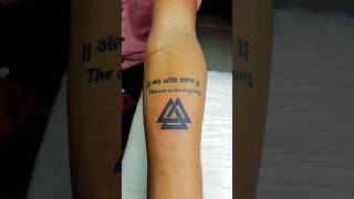 Meaningful ❤️🚩meaningfultattoos tattoodesign triangletattoonametattoo shloktattoo [upl. by Fillender]