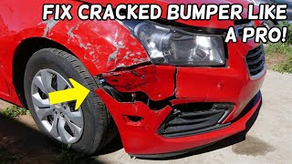 HOW TO REPAIR CRACKED BUMPER [upl. by Rayle]