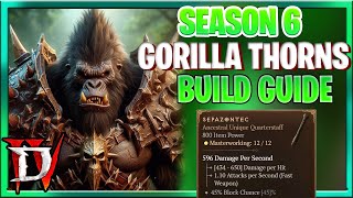 Diablo 4 SpiritBorn Build Guide  Thorn Gorilla Season 6 Vessel of Hatred Beta Spirit Born Guide [upl. by Ayanej]