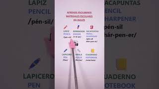 Aprende materiales escolares en inglés notebook pencil y más ¡Mira el video”InglésFácil 📚✏️ [upl. by Eirojram]