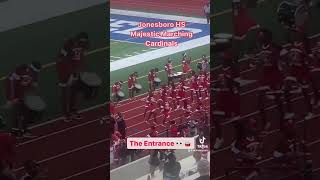 Check out how Jonesboro High School band makes an entrance 🥁🎉highschoolfootball marchingband [upl. by Atinahc]