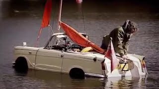 The Car Boat CHALLENGE  Amphibious Cars in a Lake Top Gear [upl. by Ainos]