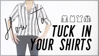 How to Tuck a Shirt Tutorial  Front Tuck How to Tuck in your Shirt Sweater  Blouse  Miss Louie [upl. by Dow]