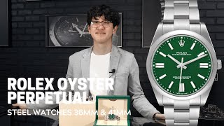 Rolex Oyster Perpetual Steel Watches  36mm and 41mm  SwissWatchExpo [upl. by Pisarik]