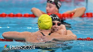 Katie Ledecky STILL runs the 800m freestyle after fourth consecutive Olympic gold  Paris Olympics [upl. by Hagep]