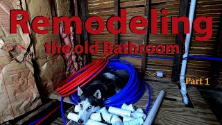 E8 100 year old house bathroom renovation begins [upl. by Rebane]