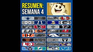 ¡Ganadores y Perdedores De Semana 4  Resumen NFL 2024 [upl. by Elnar]