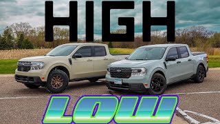 Ford Maverick  Lifted VS Lowered [upl. by Jarlath]