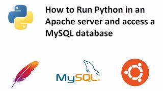 How to Run Python in an Apache server and access a MySQL database [upl. by Annohsed815]