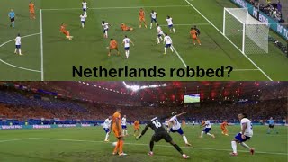 Netherlands v France offside goal controversy  Simmons goal disallowed  Dumfries offside EURO2024 [upl. by Dianuj]