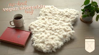 How to Make a DIY Faux Sheepskin Rug  Camp Crafty [upl. by Ecertak]