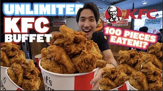 KFC SINGAPORES FIRST EVER UNLIMITED CHICKEN BUFFET DESTROYED  100 PIECES EATEN IN 90 Minutes [upl. by Ahens]