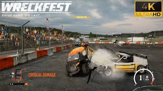 WRECKFEST  DEMOLITION DERBY   VW BEETLE  Gameplay 4K 60FPS [upl. by Harshman]