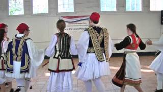 Syrtos Greek dance from Crete by Kyklonas Hellenic Dancers [upl. by Elimay]