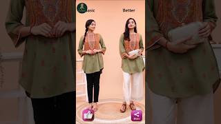 Basic VS Better Fashion‌।। Style design 2024 shorts fashionstyle fashionhacks fashiontrends [upl. by Buckels]