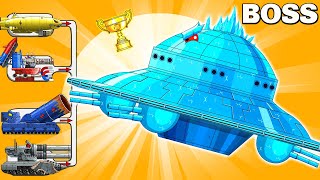 Monster tank UFO ICE vs MEGA TANK  Cartoons about tankNina tank cartoon [upl. by Jenine]