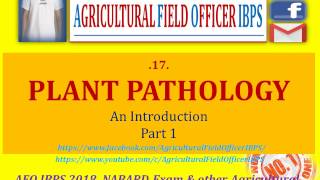 Plant Pathology  Lesson 1 for AFO NABARD or Other Agricultural exams [upl. by Klatt]