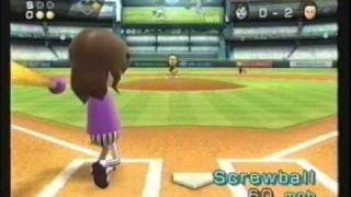 Wii Sports Multiplayer Lost Gameplay Wii Baseball [upl. by Wilmette]