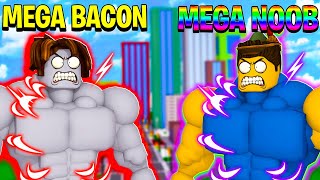 ME TRANSFORMEI EM UM MEGA NOOB E USEI PODERES CONTRA O MEGA BACON NO ROBLOX [upl. by Ybor841]