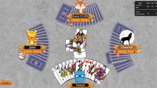 double deck pinochle  Im too chicken to bid [upl. by Jews]