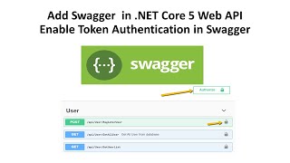 Add Swagger in ASP NET Core 5  Enable Token Bearer functionality in Swagger [upl. by Cordle]