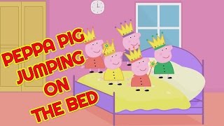 Five Little Peppa Pig Jumping on the Bed Nursery Rhymes Songs [upl. by Elenahc]