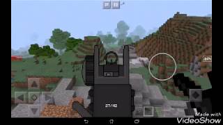 Des armes de malades  Minecraft pe mod DesnoGun [upl. by Essilec]