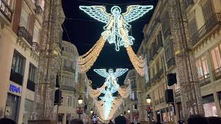 Light show in Larios street  Málaga 2022 [upl. by Ekrub]