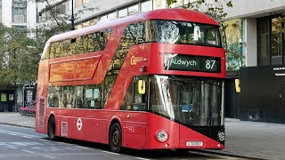 London Bus Route 87  Aldwych to Wandsworth  Subtitles [upl. by Darryl]