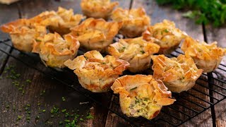 Filo Mini Quiches Filo Pies [upl. by Euqinim692]